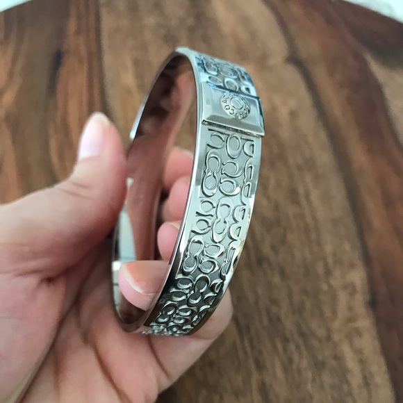 Silver Coach Bangle - Picture 7 of 8